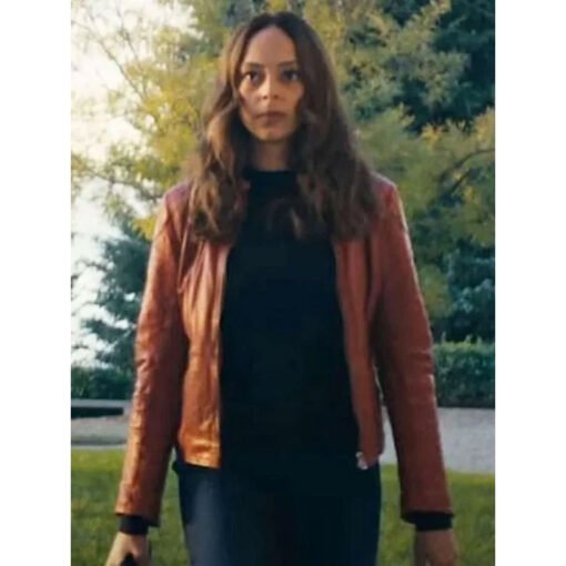 Amber Stevens West Leather Jacket - Image 2