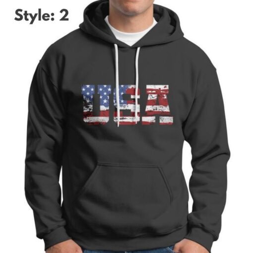 USA Flag Hoodie – American Independence Day Patriotic Sweatshirt - Image 3