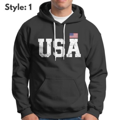 USA Flag Hoodie – American Independence Day Patriotic Sweatshirt