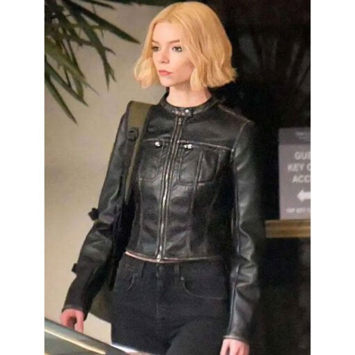 Anya Taylor-Joy Lucky Black Leather Jacket