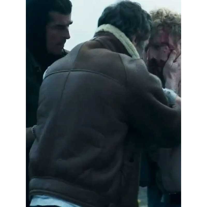 Barry Ward Salvable Brown Shearling Jacket - Image 2