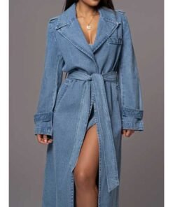 Belted Denim Coat