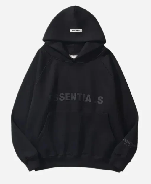 Black Essentials Hoodie