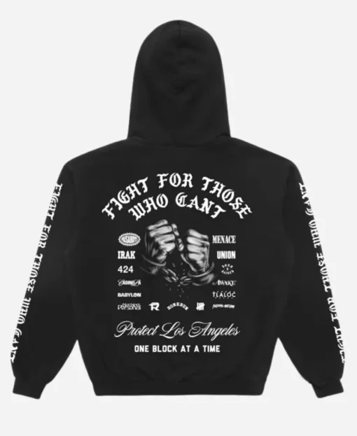 Born x Raised Protect LA Black Hoodie - Image 3