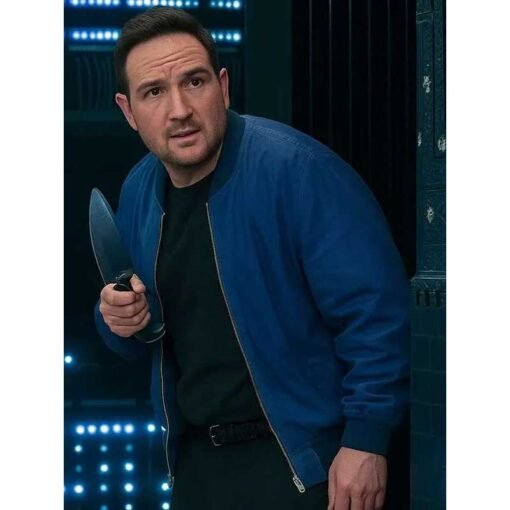 Brick 2025 Frederick Lau Blue Bomber Jacket - Image 2