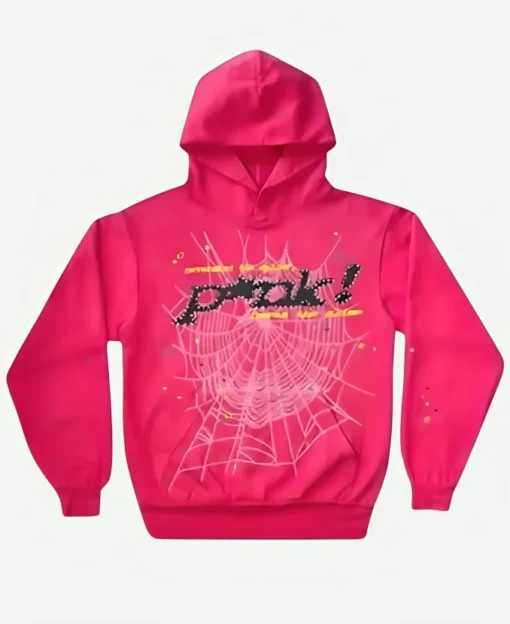 Pink Sp5der Hoodie - Image 3