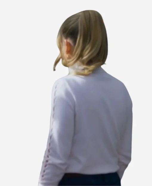 A Christmas Less Candace Cameron Bure Neck White Jumper - Image 2