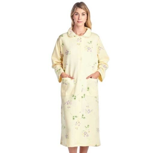 Casual Nights Long Quilted Robe House Dress - Image 2