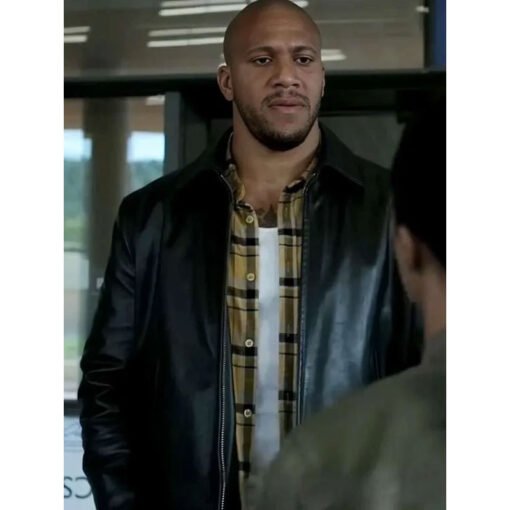 Ciryl Gane K.O. Black Leather Jacket - Image 2