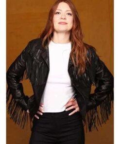 Colby Minifie Leather Fringe Jacket