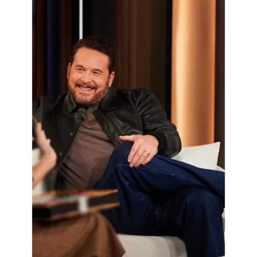 Cole Hauser Black Leather Bomber Jacket - Image 2