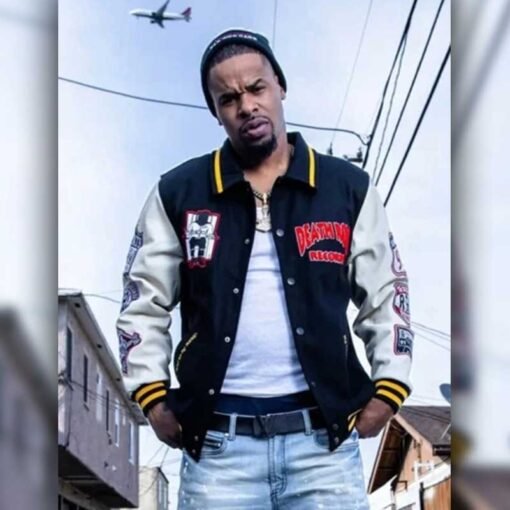 Death Row Records Patched Varsity Jacket - Image 4