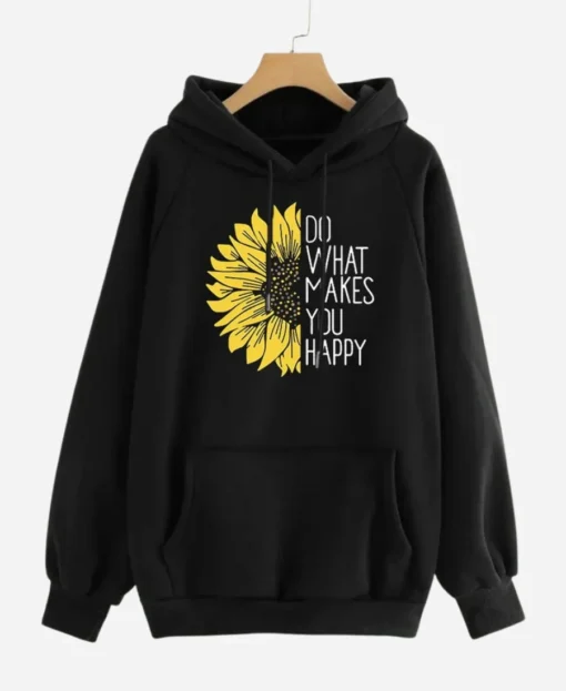 Do What Makes You Happy Fleece Pull Over Hoodie - Image 3