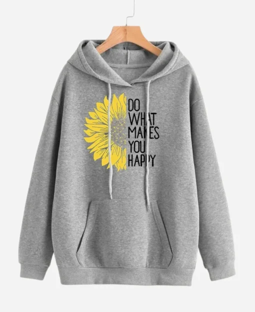 Do What Makes You Happy Fleece Pull Over Hoodie - Image 2