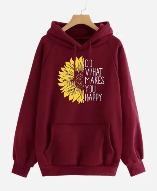 Do What Makes You Happy Fleece Pull Over Hoodie - Image 4