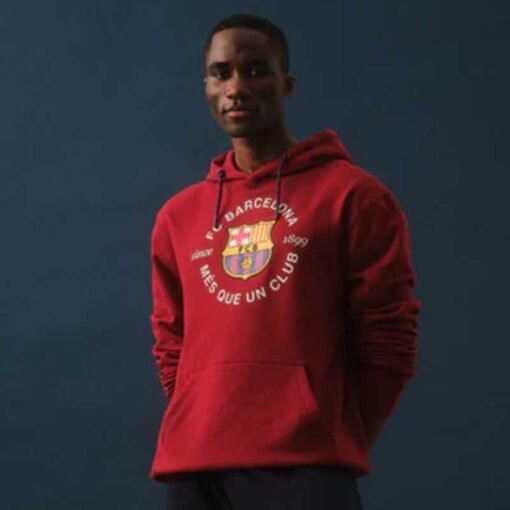 FC Barcelona Red Hoodie - Image 3