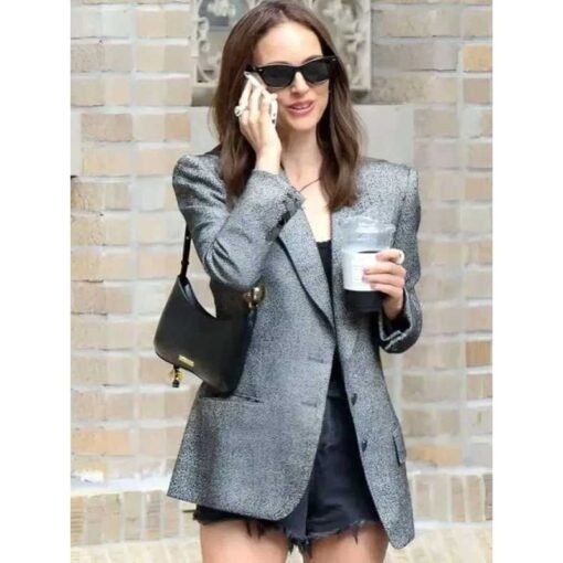 Good Sex 2025 Natalie Portman Grey Blazer - Image 2