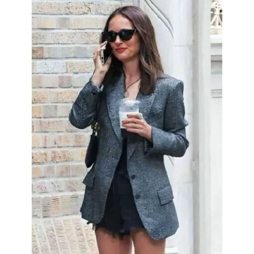 Good Sex 2025 Natalie Portman Grey Blazer - Image 3