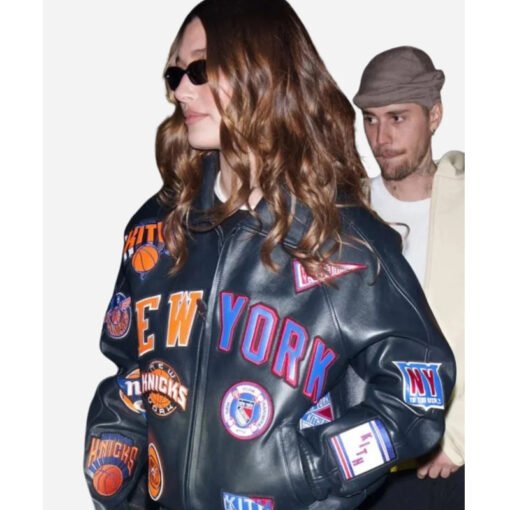 Hailey Bieber New York Knicks Jacket - Image 2