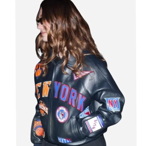 Hailey Bieber New York Knicks Jacket - Image 3