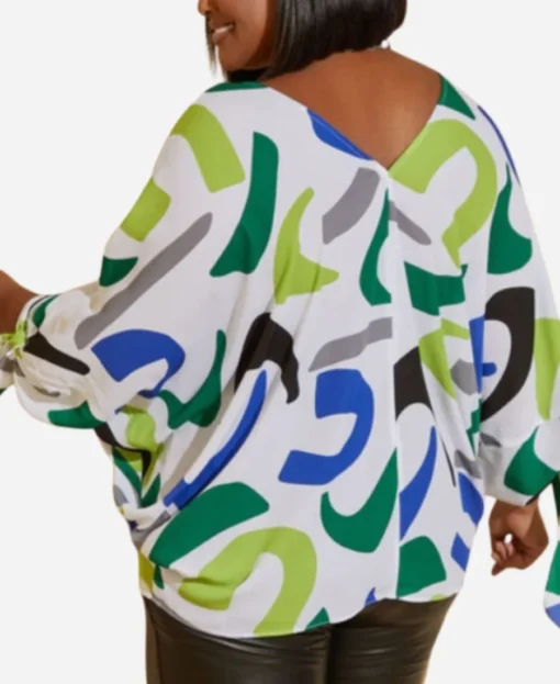 Cassi Davis House of Payne S13 Abstract Print Blouse - Image 3