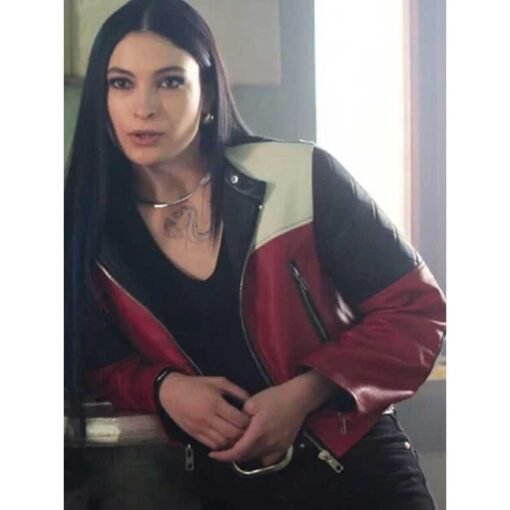 Irina Artenii Colorblock Leather Jacket - Image 2