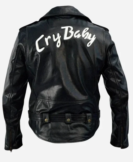 Johnny Depp Cry Baby Black Leather Jacket - Image 2