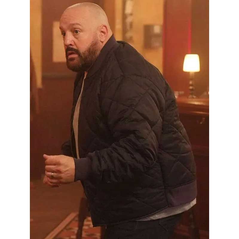 Kevin James Black Bomber Jacket