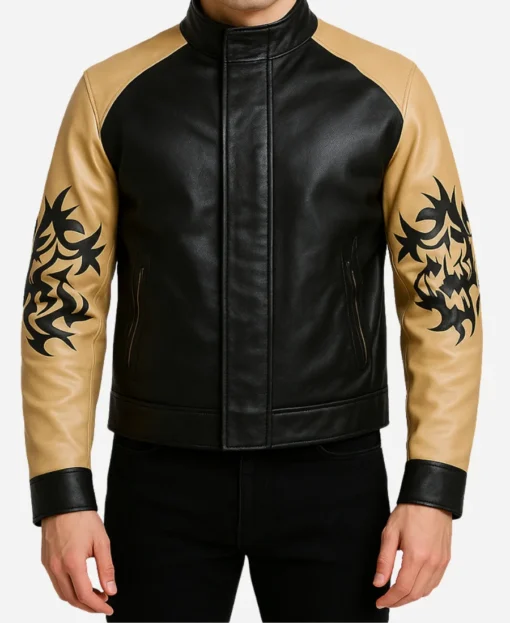 Kung Fury Cobra Bomber Leather Jacket - Image 2