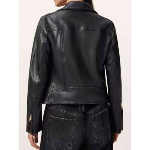 Kristen Johnston Black Leather Jacket - Image 3