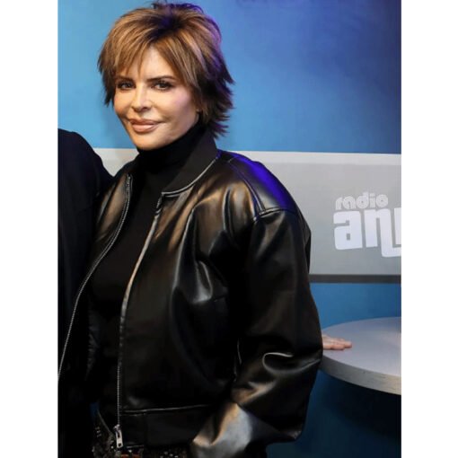 Lisa Rinna Leather Bomber Jacket - Image 2