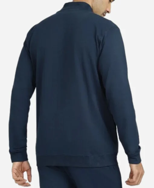 Men’s Beringen Fleece Blue Hoodie - Image 2