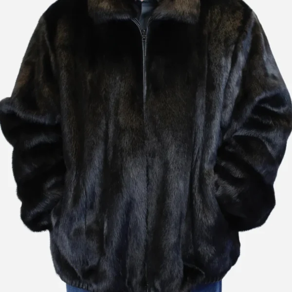 Alternative view of Men’s Reversible Dark Ranch Mink Shearling Jacket