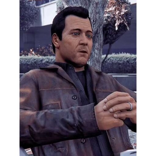 Michael De Santa Grand Theft Auto V Leather Jacket - Image 3