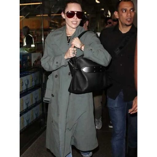 Miley Cyrus 2025 Green Trench Coat - Image 2