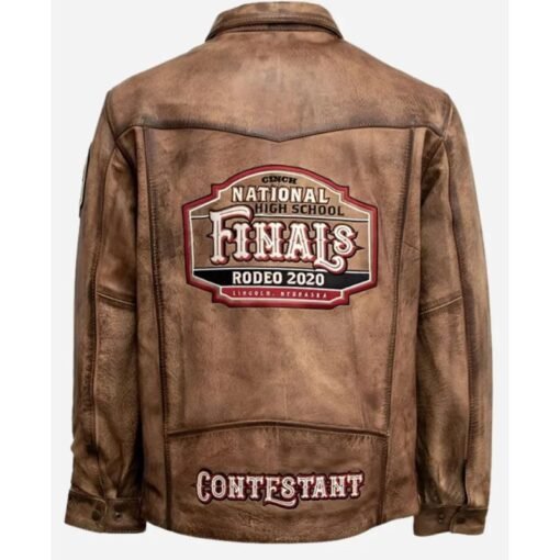 NHSFR 2025 Contestant Brown Leather Jacket - Image 3