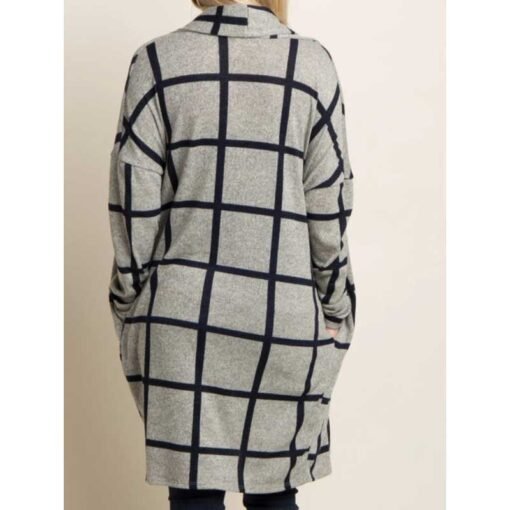 No Good Deed Teyonah Parris Windowpane Cardigan - Image 3