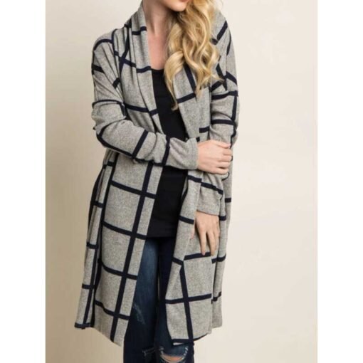 No Good Deed Teyonah Parris Windowpane Cardigan - Image 2