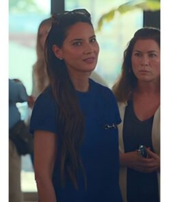 Olivia Munn Denim Mini Dress