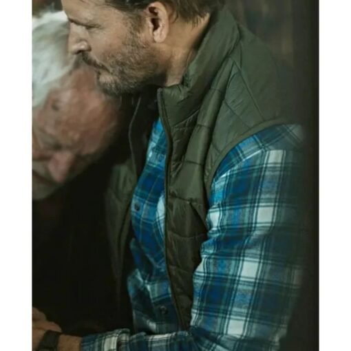 On Fire Dave Laughlin Green Puffer Vest - Image 2