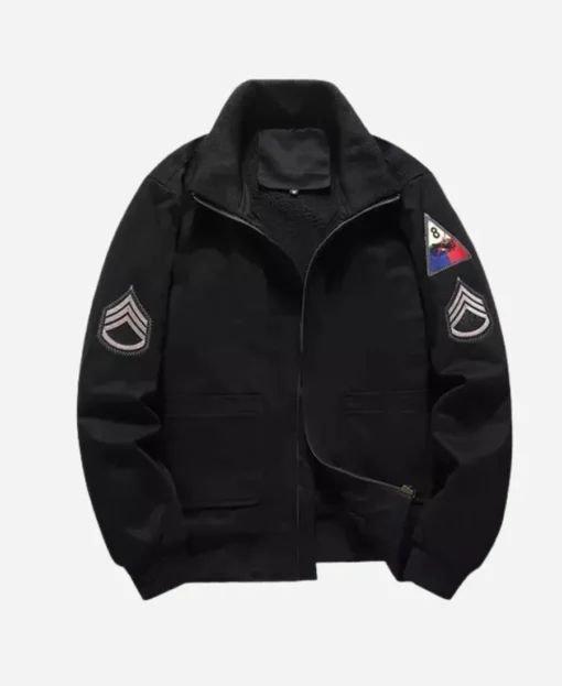 Retro MA1 Air Force Pilot Baseball Shearling Jacket