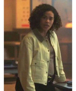 Sheryll Barnes White Cotton Jacket