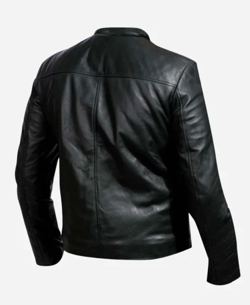 Stephen Amell Hooded Black Leather Jacket - Image 3