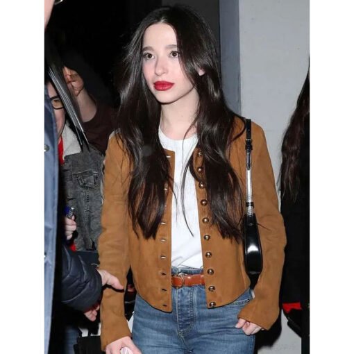 Mikey Madison Brown Leather Jacket - Image 2