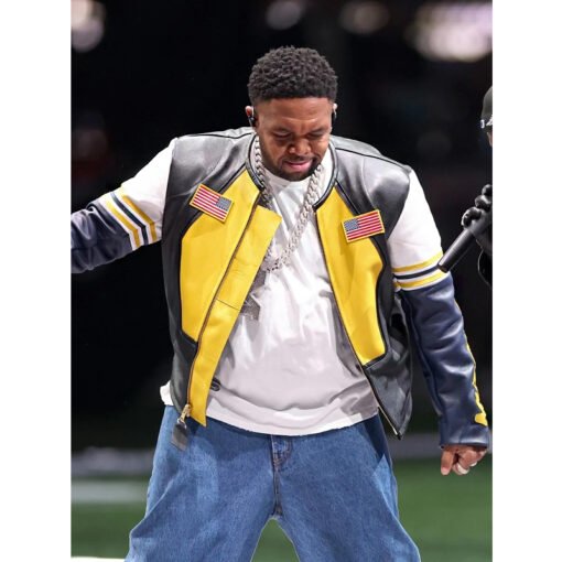 Super Bowl LIX Mustard Leather Jacket - Image 6