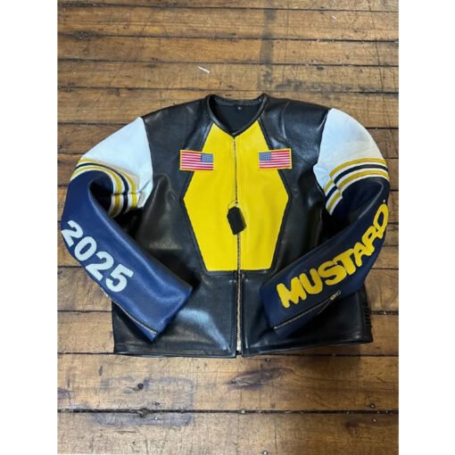Super Bowl LIX Mustard Leather Jacket - Image 10