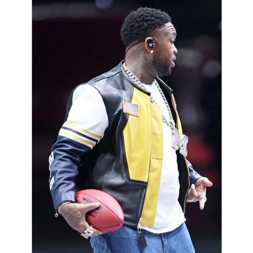 Super Bowl LIX Mustard Leather Jacket - Image 5