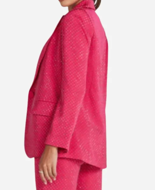 The Voice S26 Christina Eagle Pink Embellished Blazer - Image 3