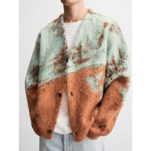 The Equalizer Brushed Texture Jacquard Cardigan - Image 2