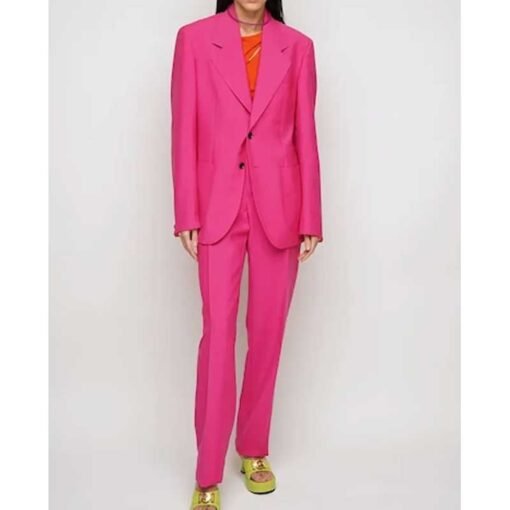 The Late Late Show Lily James Pink Suit - Image 3